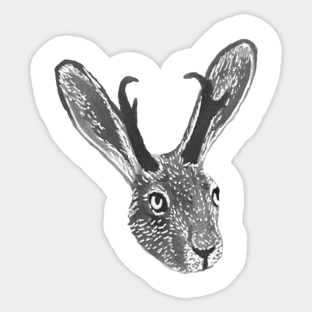 Jackalope Sticker by lexalion